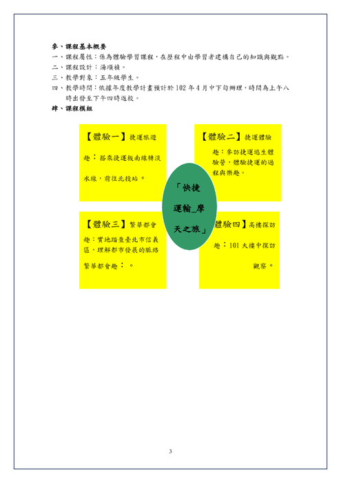 『快捷運輸_摩天之旅』課程方案